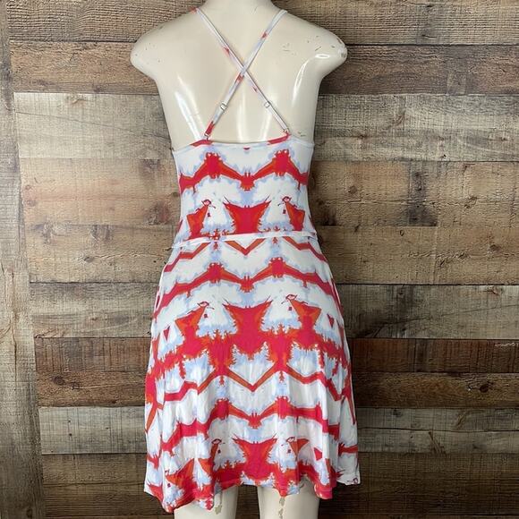 Tart Ikat Print Sleeveless Back Cross Strap Dress SZ Small - Picture 5 of 9